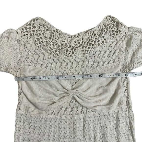 BCBGMAXAZRIA Runway Silk Blend Crochet Lace Top Size Small - Picture 12 of 16